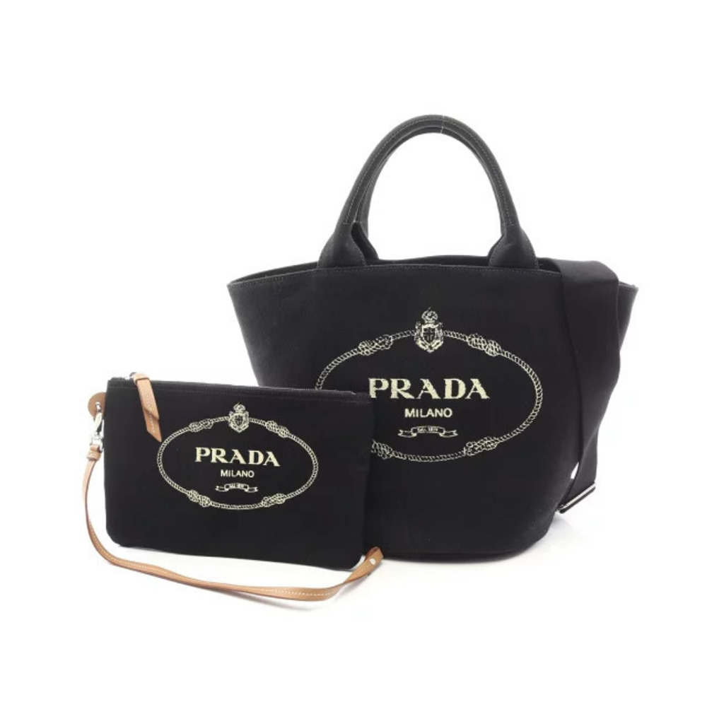 Prada CANAPA tote bag canvas black